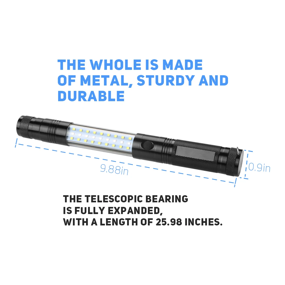 4โหมดยืดออกได้แบบพกพา Flexi LED รถกระบะแม่เหล็กอัตโนมัติไฟฉาย Picker ไฟฉาย Worklight Ilumination Light