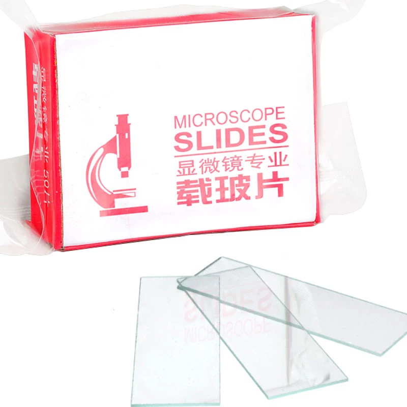 100pcs 7101 Microscope Slides  + 100pcs 18x18mm Square Coverslips Cover Glass for Preparation Specimen for Biological Microscope