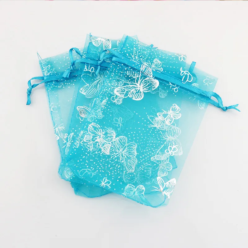 Wholesale 9x12cm Butterfly Organza Bags 500pcs/lot For Christmas Wedding Party Gift Pouches Jewelry Pouch 11 Color In Stock