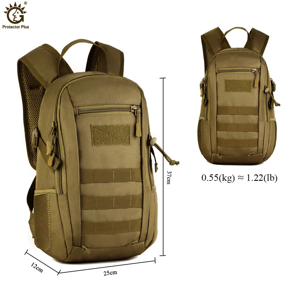 Mochila de nylon tática, Mini mochila impermeável, esportes ao ar livre, camping, caminhadas, pesca, caça, saco 12L