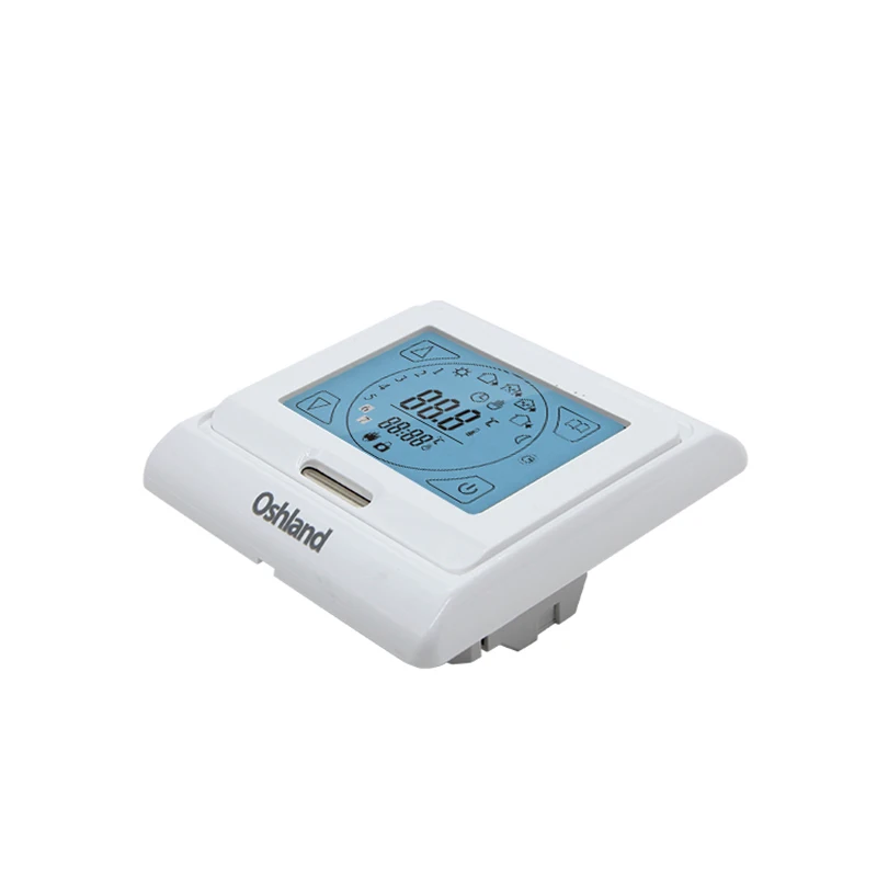 Free Shipping White Color Digital Underfloor Heating Thermostat 16A Weekly Programmable Touch Screen Temperature Controller