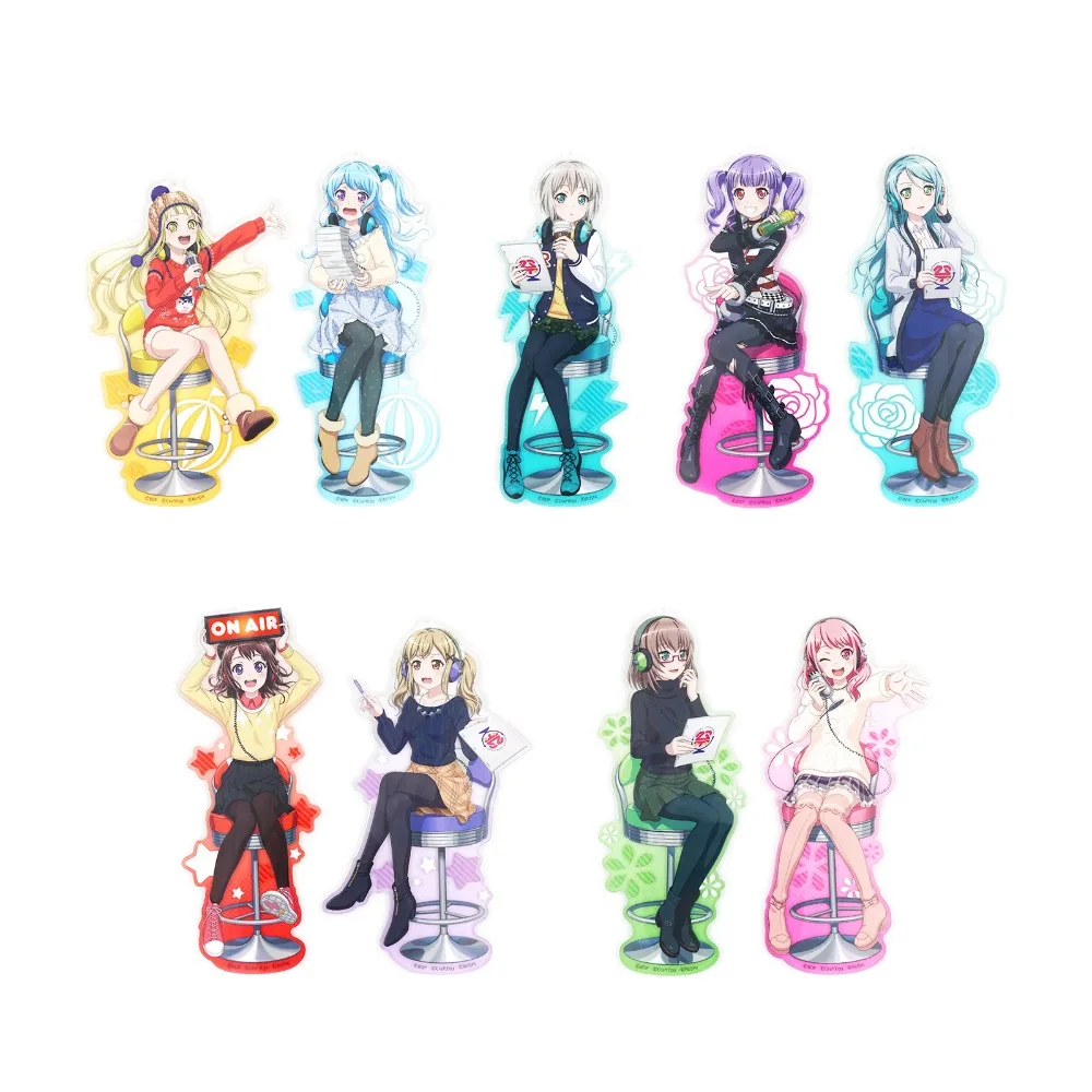 Bang Dream! Roselia Poppin'Party Afterglow Pastel*Palettes Anime Game Kaa-kun Kokoron Aa-chan Moca Sayo Ako Acrylic Keychain