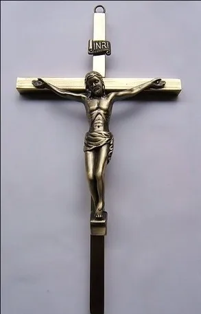 Jesus Kirsite Crucifix Pendant Catholic Holy Christian Emmanuel Christ Jesu cross iesus figures rood lamb of god about 22*11CM