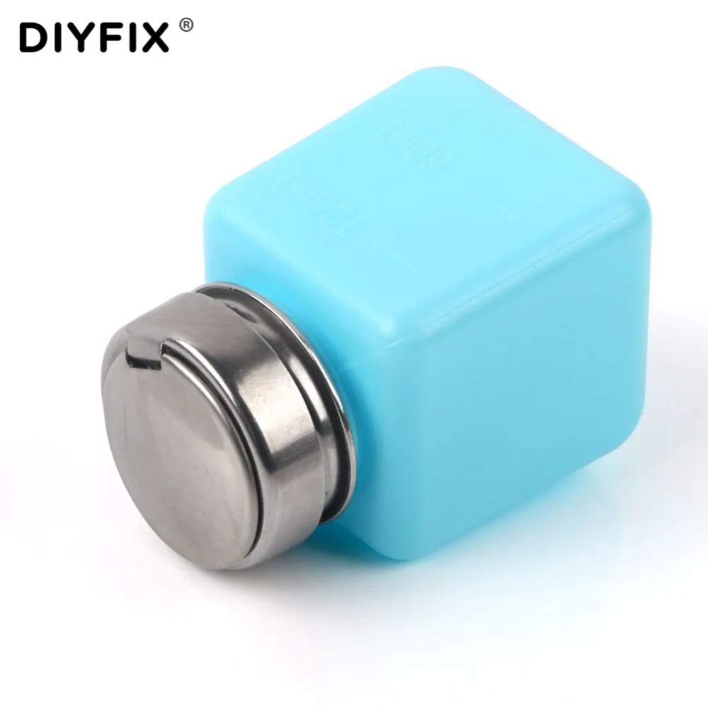 DIYFIX 120ML bottiglia per pressa per alcol liquido vuota rimozione residui di colla strumento pulito bottiglia per pompa Dispenser portatile