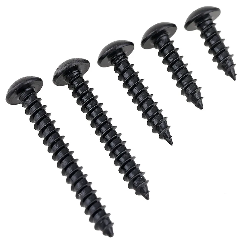 100pcs M3*6/8/10/12/16/20 Alloy steel with black hex socket round button head self tapping screw Model wood electronic screw