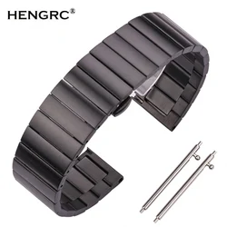 High Quality Stainless Steel Watchbands Bracelet 16mm 18mm 20mm 22mm Silver Black Metal Watch Band Strap Fit For Huawei Gear S3