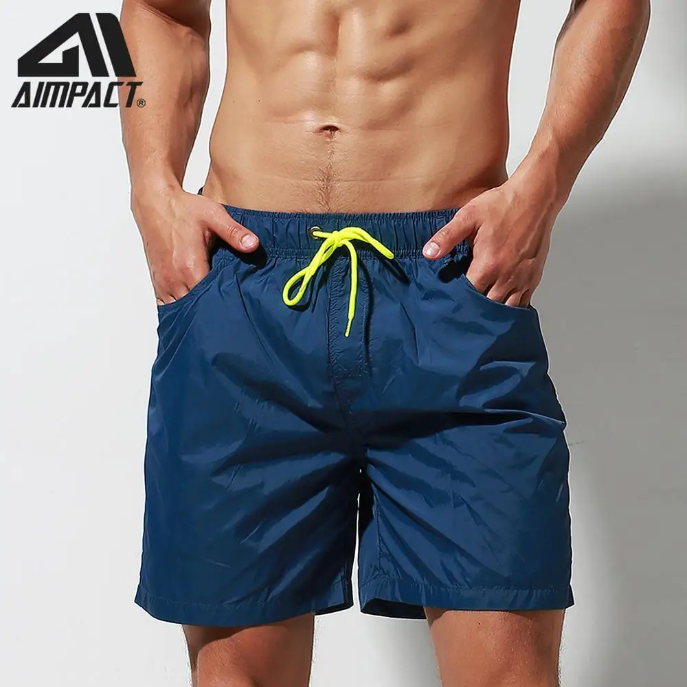 Desmiit Men's Boardshorts with Lining Quick Dry Swim Short Trunks Drawstring Male Holiday Surf Beachwear Sport Running Walk DT83