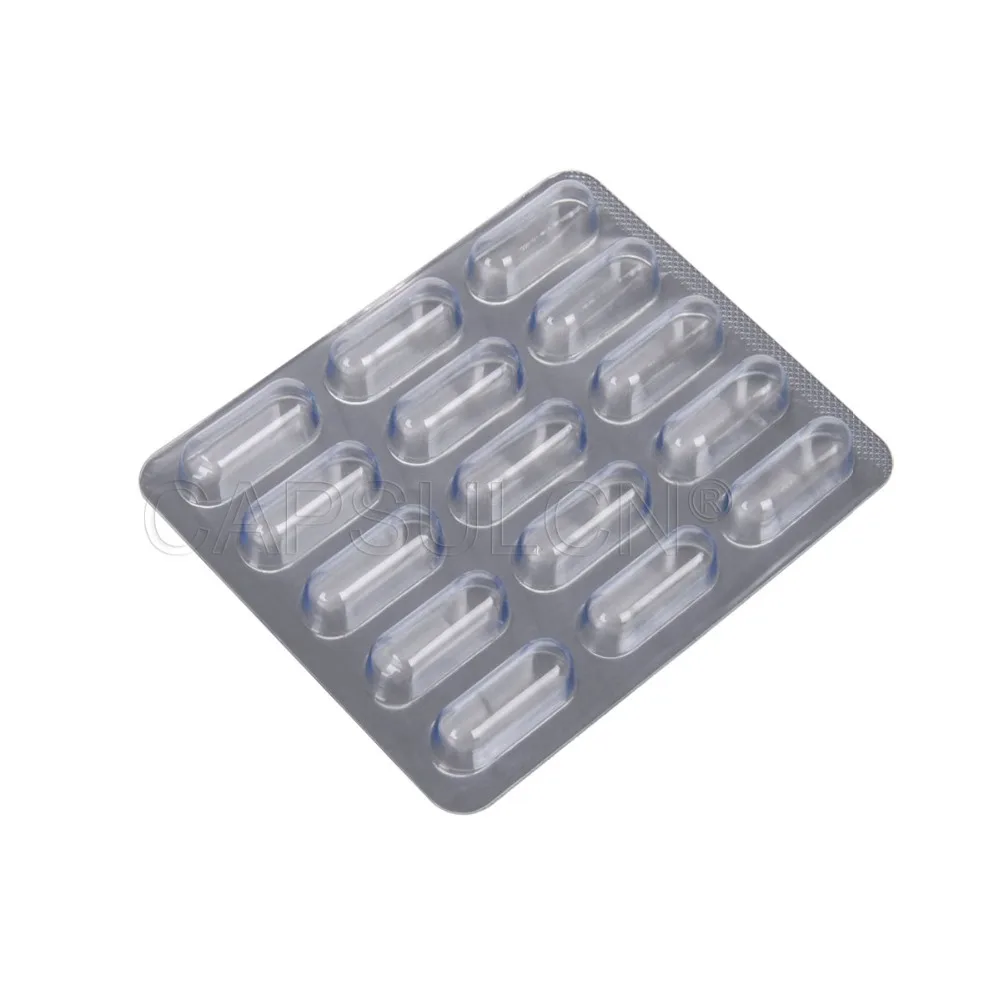 15 holes Capsules Blister Packaging Sheet Size 2 capsules,3000 pcs Capsule Blister Packing Sheet