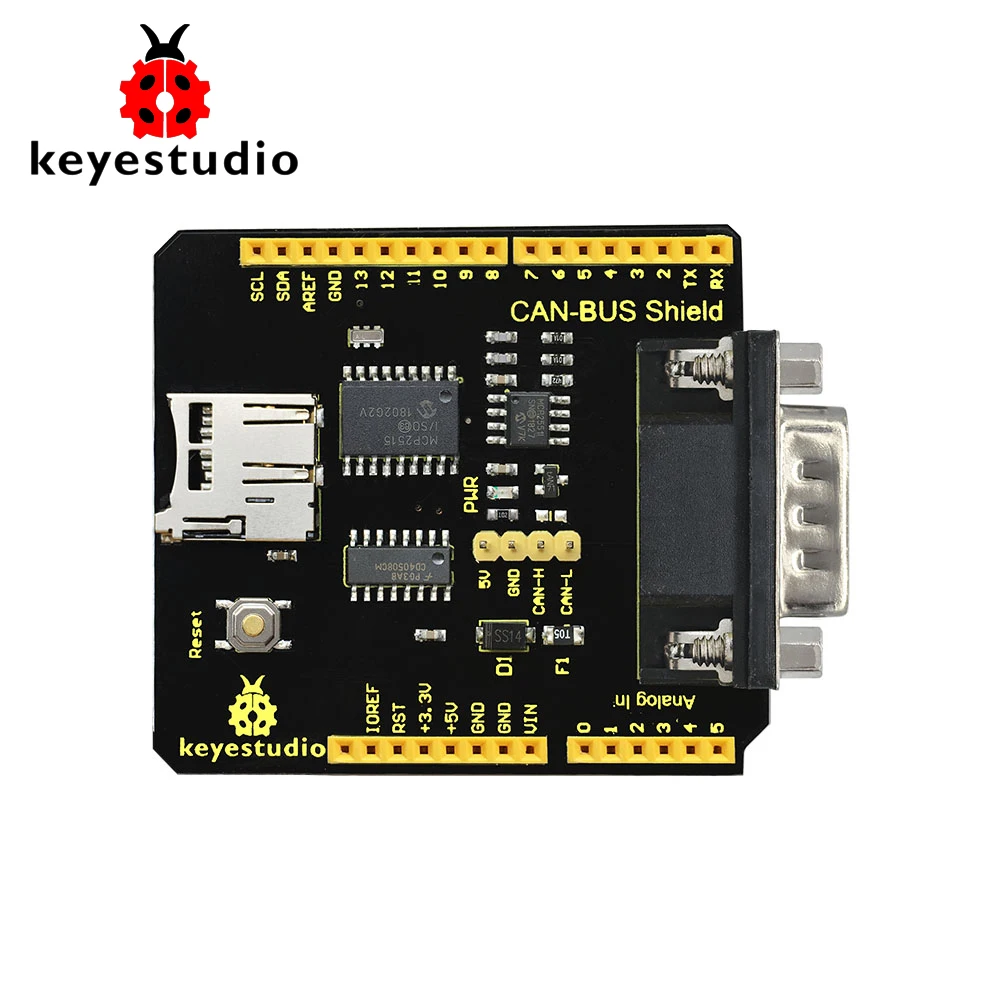 2024 New Keyestudio CAN-BUS Shield MCP2551 Chip With SD Socket For Arduino UNO R3