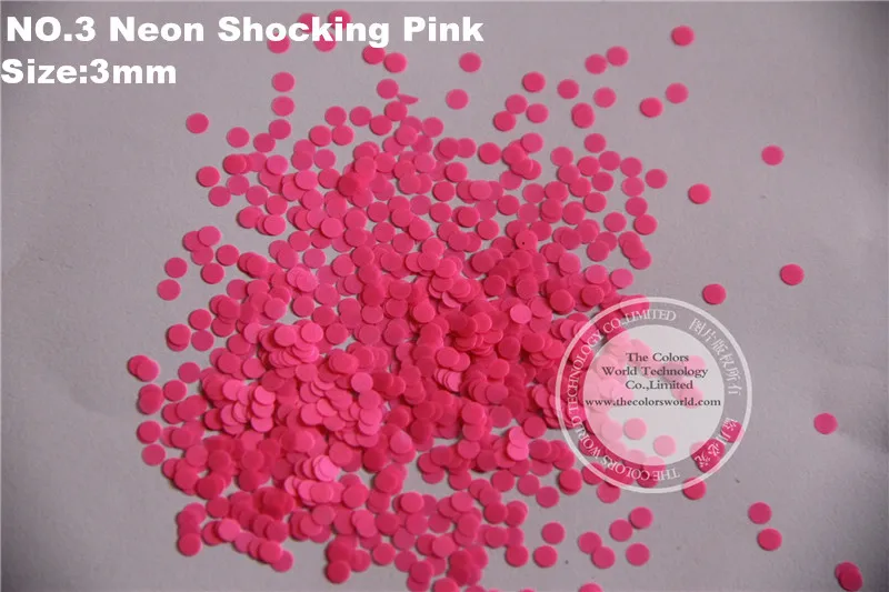 Neon Shocking Pink  Colors Solvent resistant circledot shapes glitter  for nail gel nail polish Other art  Decoration