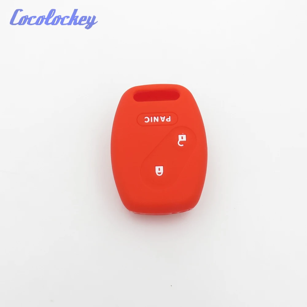 Cocolockey Silicone Car Key Cover Fob Case Skin Set 3Buttons For Honda FIT INSIGHT Civic Accord Remote Keyless Holder 2+1 Button