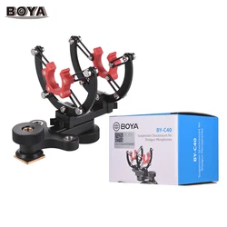 BOYA BY-C40 Shock Mount Holder Clip Camera Shoe Noise-reducing Shock Mount accessories for Shotgun Microphones 20-22mm Diameter