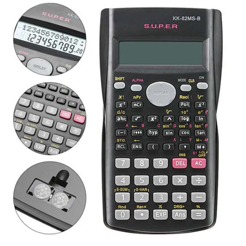 Scientific Calculator Handheld Portable School Mini Calculatrice Scientific Multifunctional Calculator Battery for Mathematics