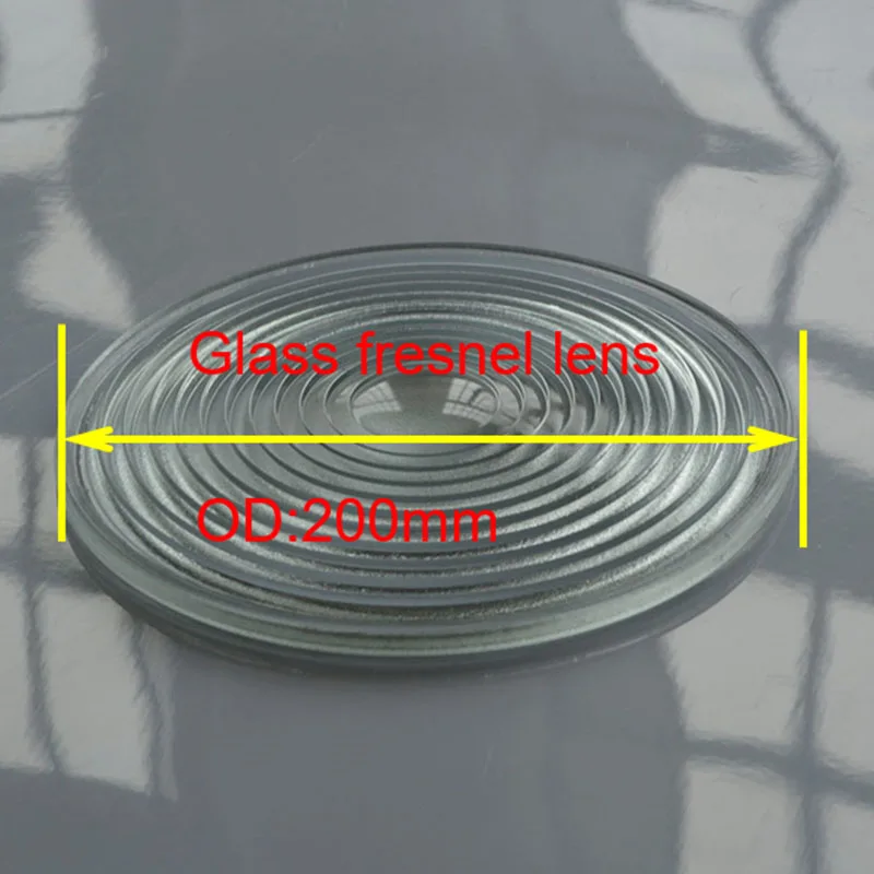 

Diameter 200mm plano convex glass fresnel lens for lamp and LED stage light borosilicate material fresnel lens