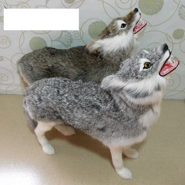 

simulation wolf model,polyethylene& furs 35x10x32cm handicraft home decoration toy gift a2089