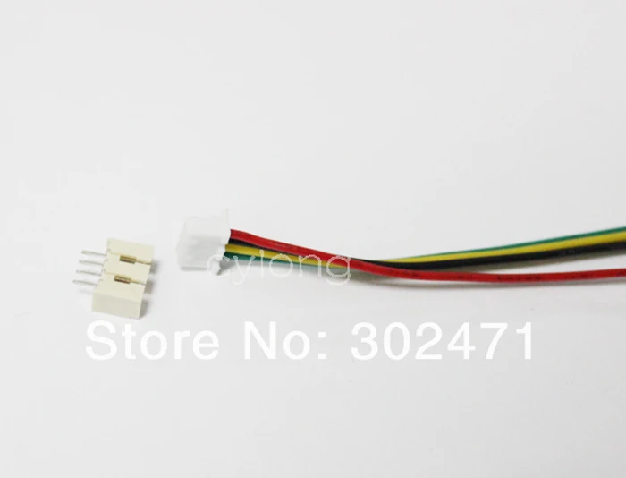 Mini. Micro 1.5 T-1 4-Pin Connector w/.Wire x 10 sets.4pin 1.5mm