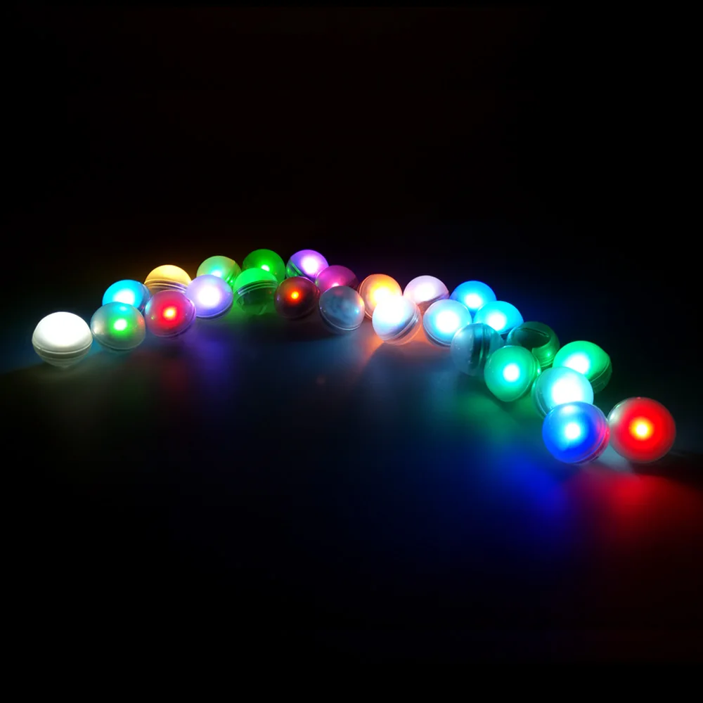 12 Pcs/lot Romantic LED Fairy Pearls Orbs Glowing Light Fortune Magic Ball Floating Lamps for Party Wedding Decoration