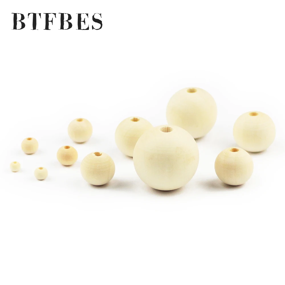 BTFBES Green Round Wooden beads 5~30mm Ecofriendly Loose Spacer Beads for DIY Jewelry Necklace Bracelet Craft Making Accessories