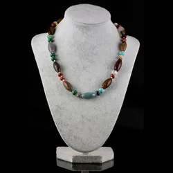 Wholesale natural stone necklace agates necklace quartz stone necklace 24 colors optional 6x8mm 10x14mm 18 inches