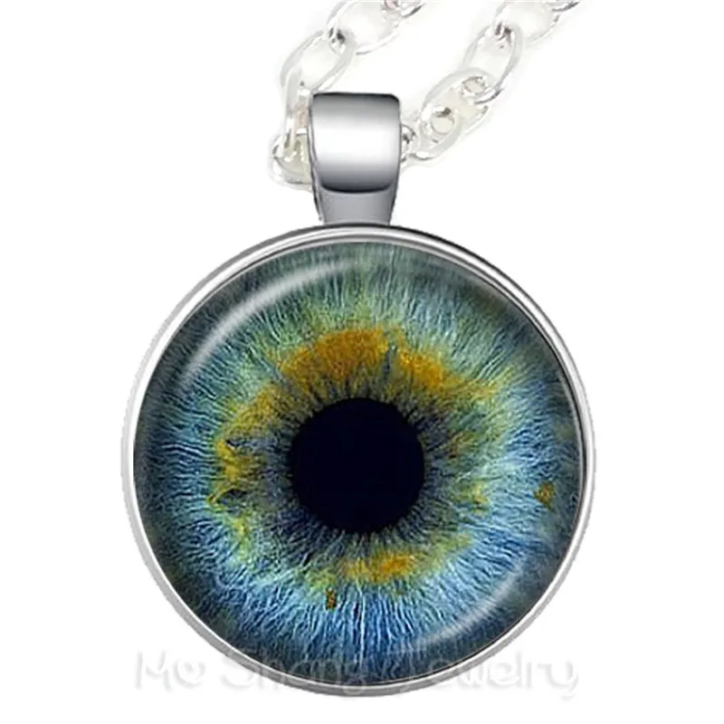 2018 New The Nice Pupil Pattern Necklace 25mm Glass Cabochon Pendant Necklace Gift For Best Friends