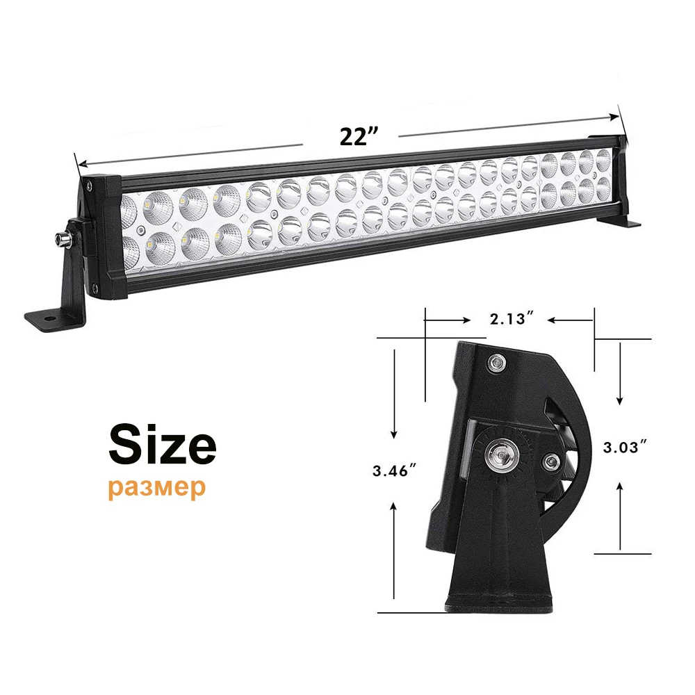 22 inch LED Light Bar LED Bar Work Light for Driving Offroad Boat Car Tractor Truck 4x4 SUV ATV 12V 24V