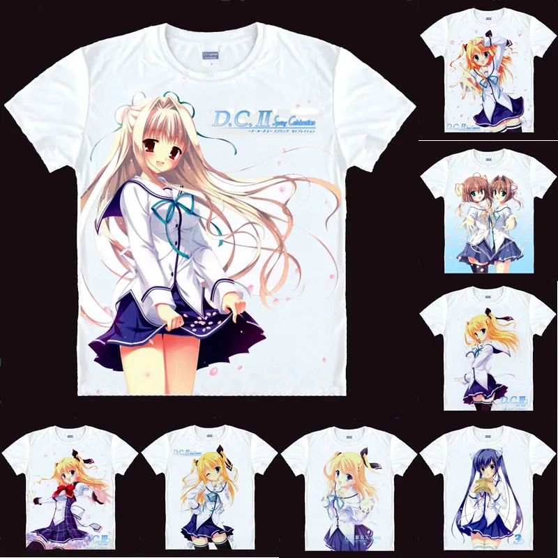 Coolprint Anime Shirt Da Capo III T-Shirts Multi-style Short Sleeve RICCA MORIZONO Himeno Katsuragi Cosplay Motivs Hentai Shirts