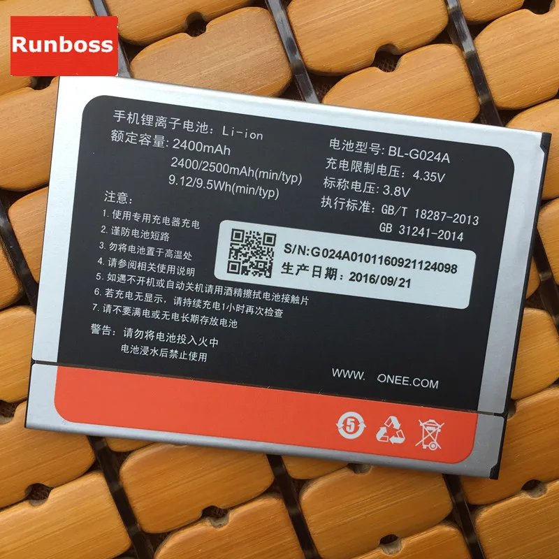 

Original BL-G024A 2400mAh Battery for Gionee F100 F100A F100L F100S F100SD F103 F103B F106 F306 GN3002 GN3002L GN300 Phone