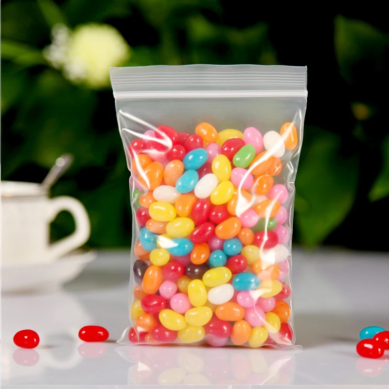 High Quality 200pcs/lot Jewelry Ziplock Zip Zipped Lock Reclosable Plastic Poly Clear Bags Vacuum Bag 6x9cm Thickness 0.2mm