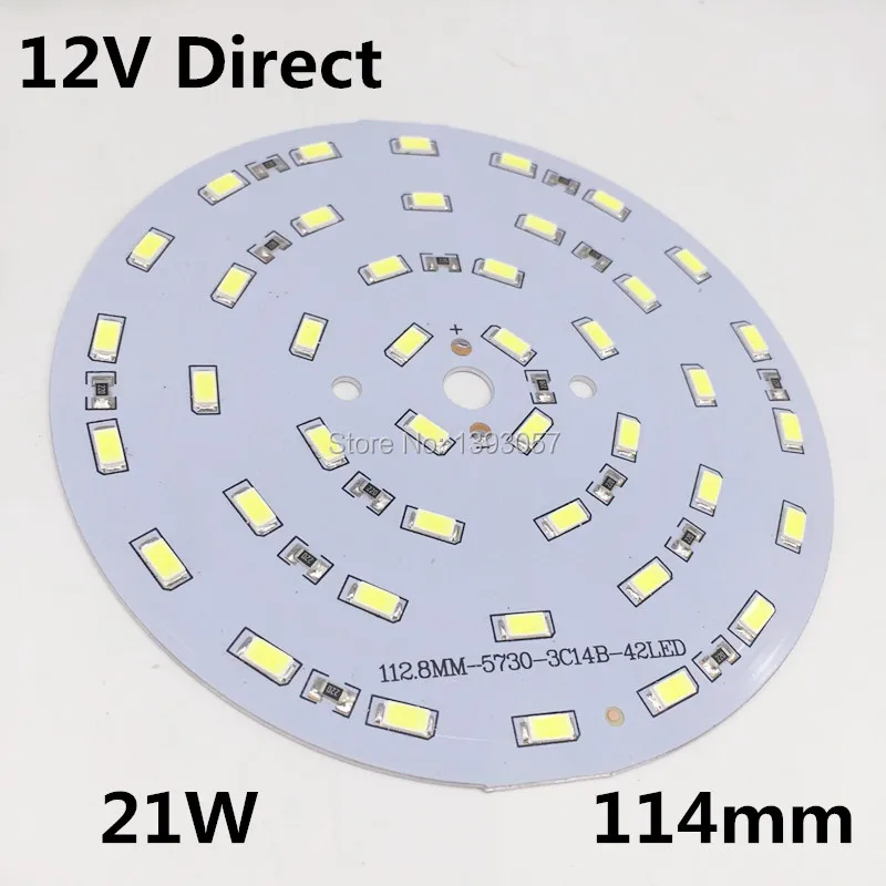 DC12V Lamp Plate 21W SMD 5730 Epistar Chip White / Warm White Light Panel PCB