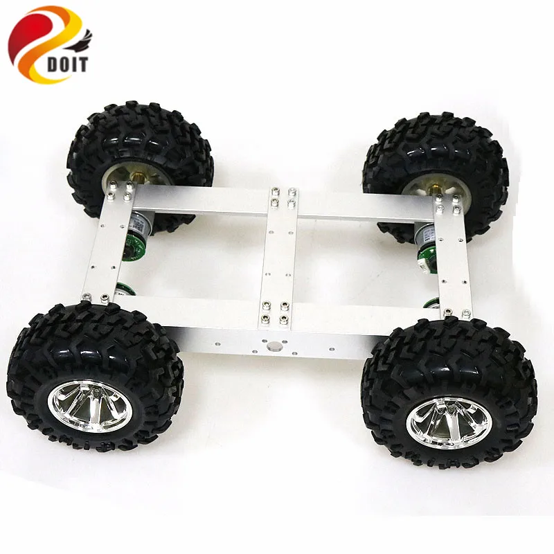 C4 4wd Smart Car Chassis Kit 4 Motor Drive Mobile Robot Hall Motor for Electronic Competition Graduation Design