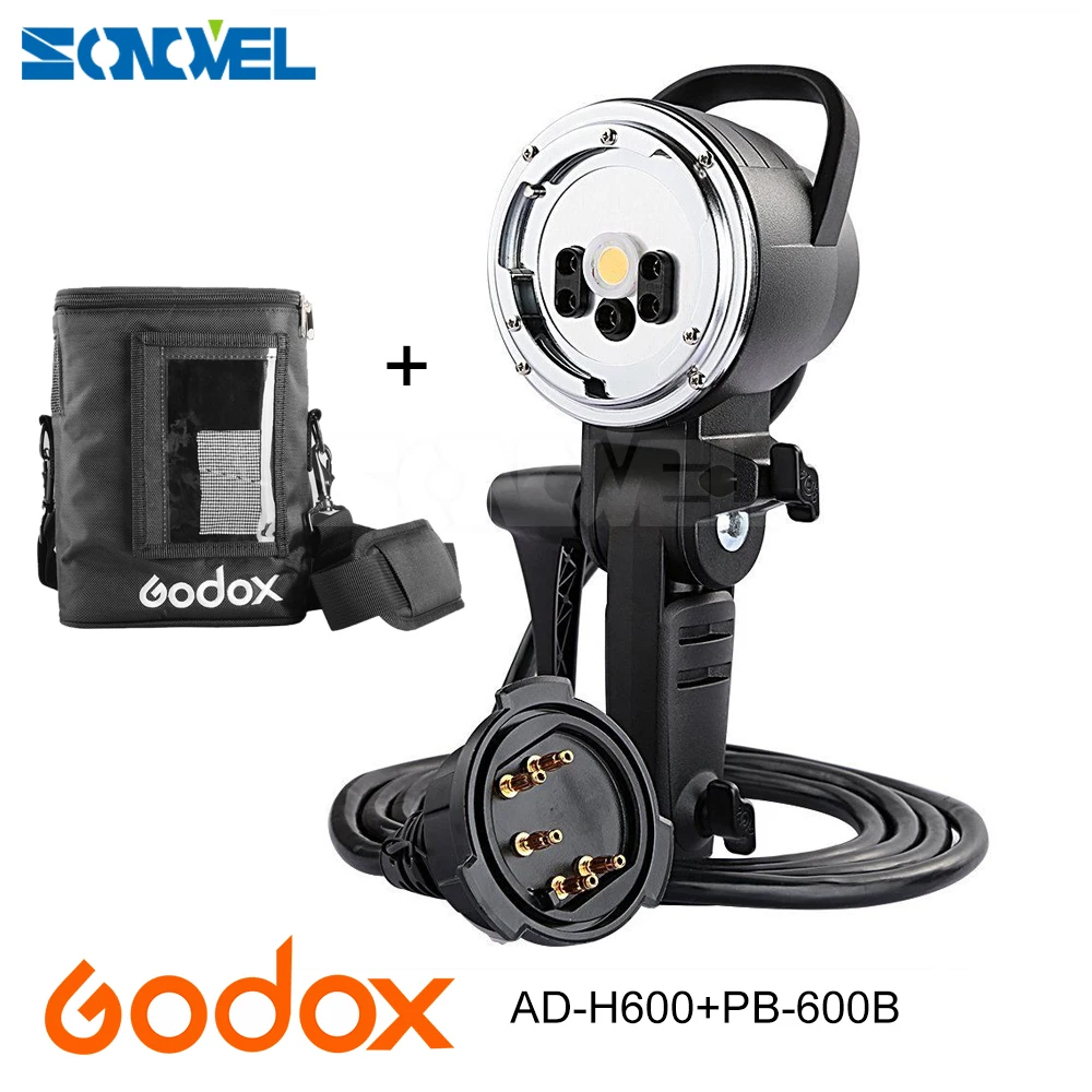 Godox AD-H600B Hand-Held Extension Head + PB-600B Carry Portable bag For Godox AD600B/AD600BM Wireless Strobe Flash (BowenMount)