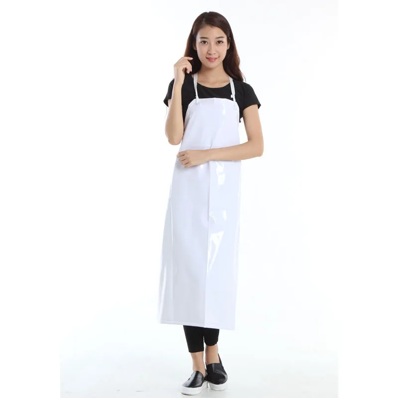 White Waterproof Apron Food Factory Kitchen Long Oil-proof Waist Canteen Waterproof Bib Rice Table Apron