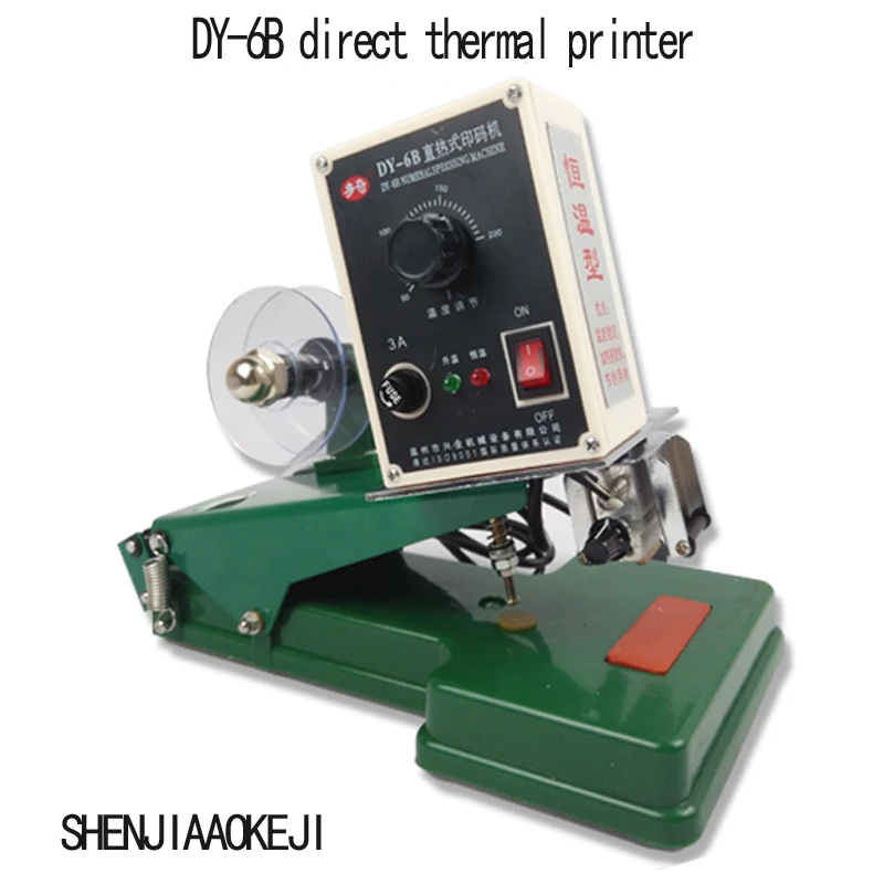 1pc Direct thermal constant temperature Color band code machine DY-6B Print the production date Printing machine 220V