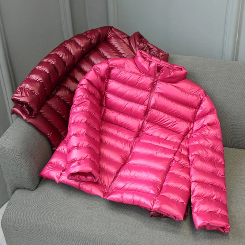 Super big Obese women s-6XL Coat Ultra warm Light Duck Down Jacket Overcoat  Jackets Winter Coats Portable