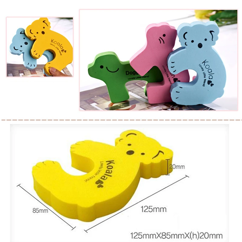 Kids Baby EVA Safety Safeguard Gates Door Stopper Card Cartoon Doorways Protection Tool Hand Clamping Prevention Safety