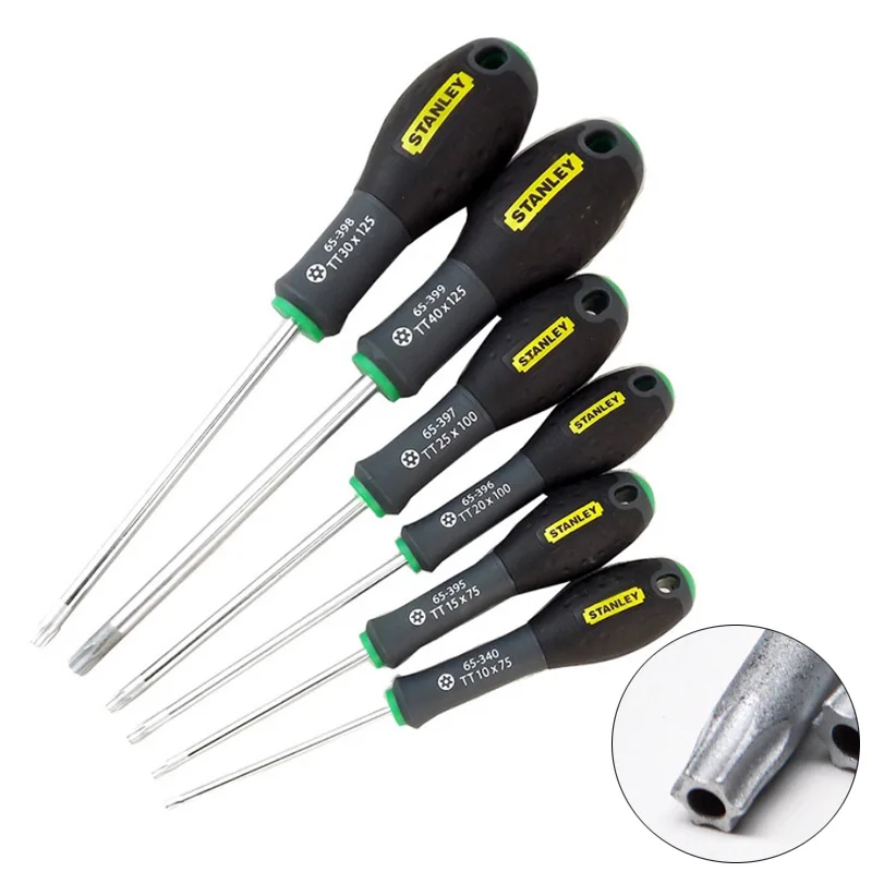 Fatmax 1-piece lifetime guarantee torx screwdriver with hole stars security screwdrivers T10 T15 T20 T25 T30 T40 chrome steel