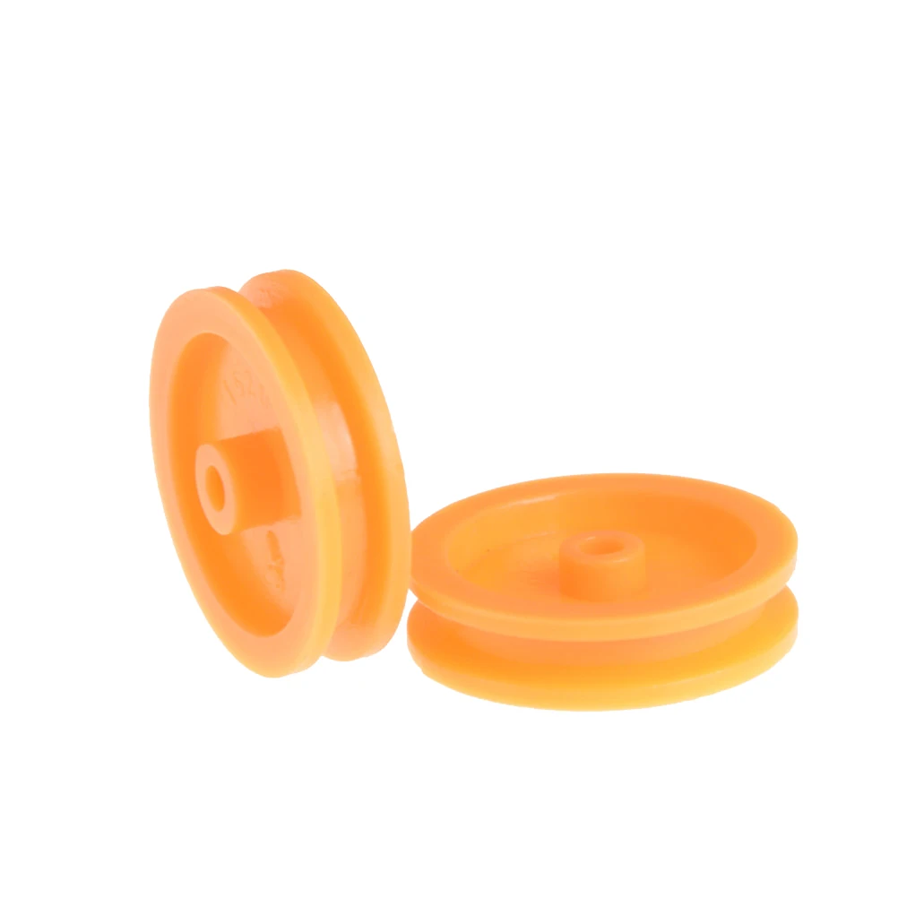 20Pcs/lot 2mm Hole Orange Plastic Belt Pulley For DIY RC Toy Car Airplane Accessories