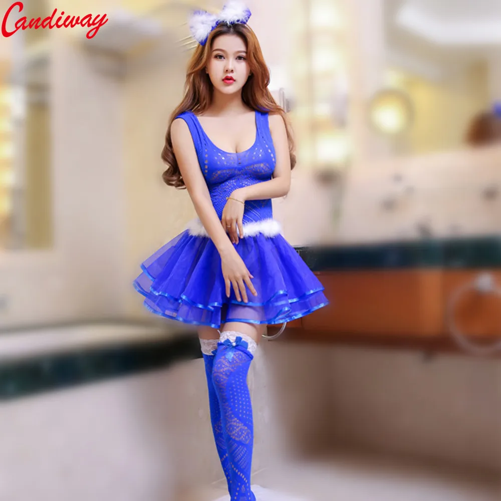 Hot Sexy dress Lady suit Bud Princess dress design Cute temptation Hollow  out Hollow Out porn erotic costumes