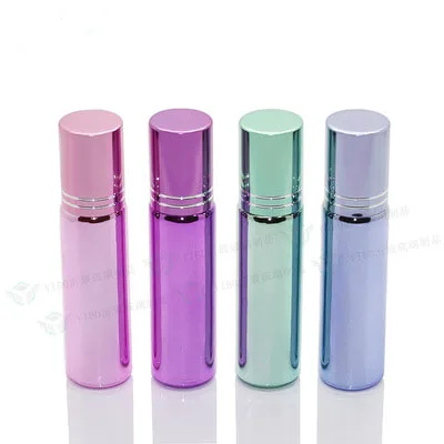 200pcs Hotsale 10ml Metal Roller on glass bottle for essential oils perfumes 10CC Roll-on glass container luxury roll on vial