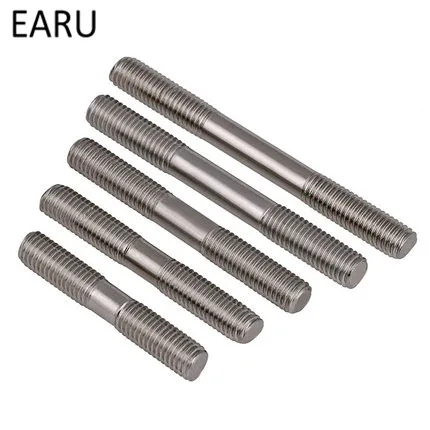 

304 Stainless Steel Metric Standard Stud Bolts Screw Rod Tooth Stick Double Head M4*20/50/55/60/70/80/90/110/120/130/140-250mm F