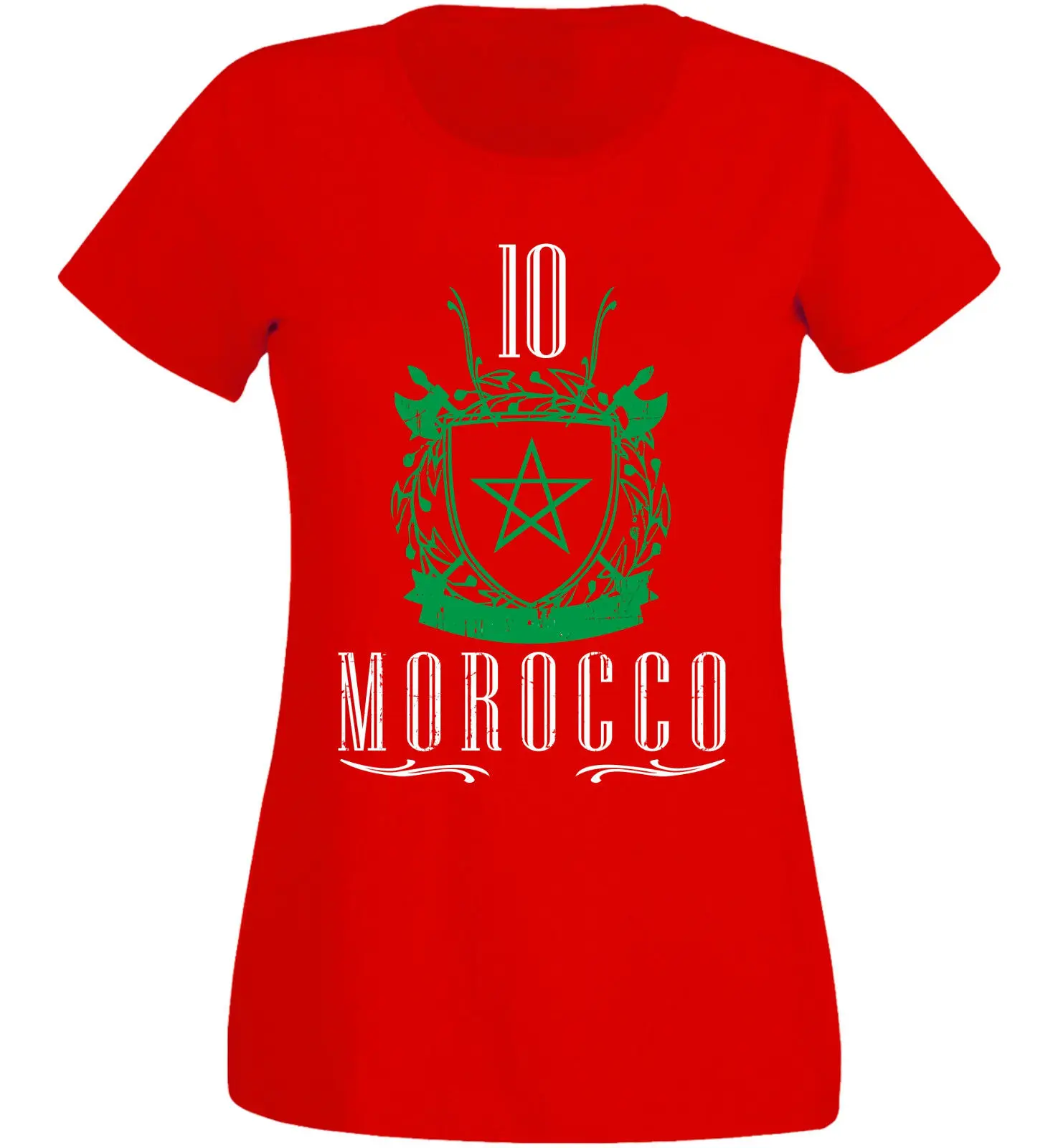 New Fashion Brand Women Cartoon Hip Hop Shirt Marokko Wowomen'S Footballer Morocco Printed T Shirts