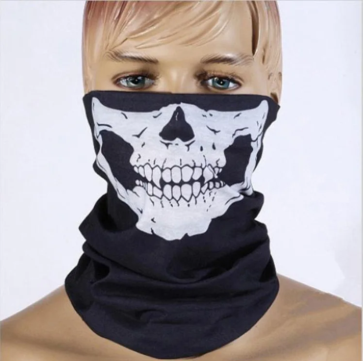 10pcs Skeleton Skull bike Bandana Ski Halloween HeadScarf Scarves Cycling Face Mask Ghost Scarf UV Proof Sport Hiking Scarves