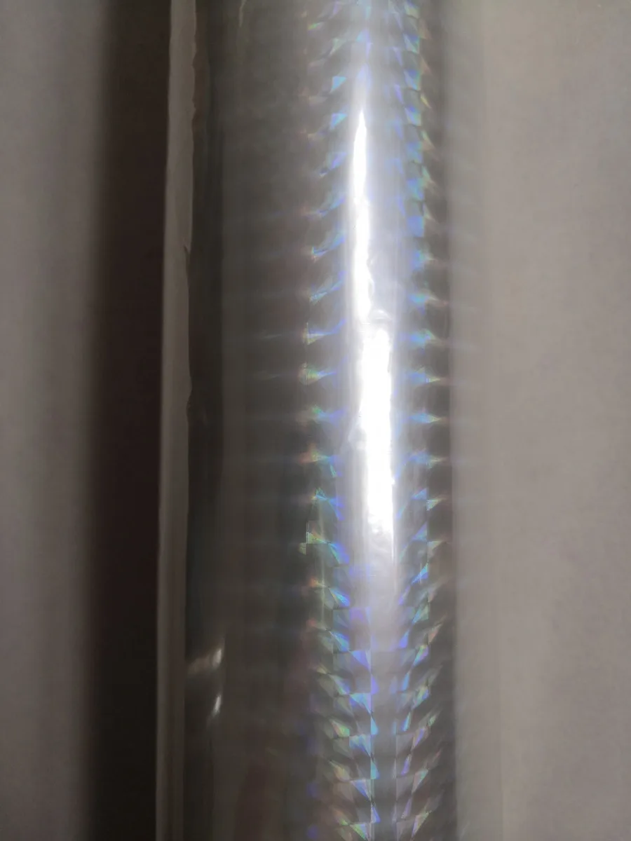 Transparent foil holographic foil check pattern hot stamping foil for paper or plastic laminate film transfer