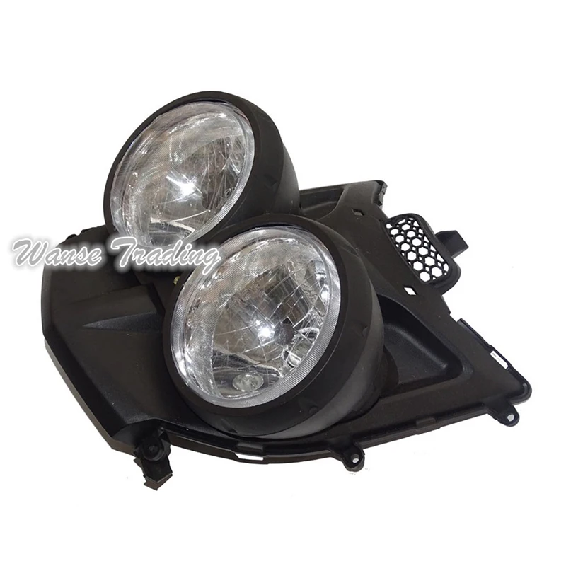 Waase-lรกmpara frontal de doble cabeza con ojos de insectos, faro delantero con Protector, juego transparente para YAMAHA Zuma BWS 2009 YW125, aรฑos