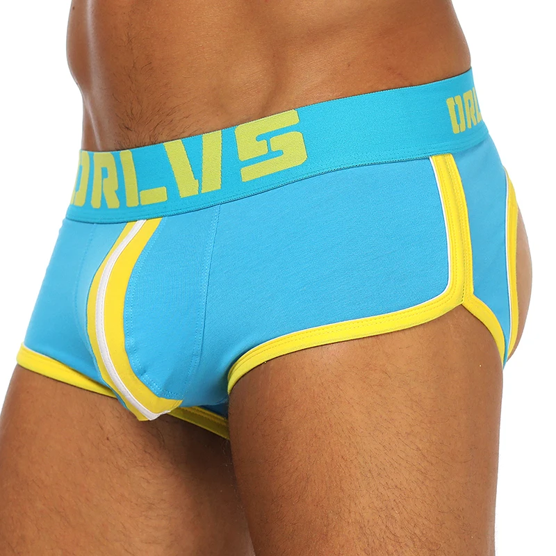 ORLVS Brand Men Underwear Boxer shorts Backless Buttocks Cotton Sexy open back Gay Men Underwear JockStrap cuecas Gay panties