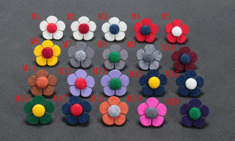 BoYuTe (20 Pieces/Lot) Classic Design Non-Woven Fabric Flower Brooch Brief Men Suit Lapel Pin Brooch