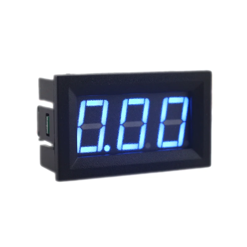 Amperímetro de corriente CC 0-10A, amperímetro con pantalla Digital LED azul, alimentado por DC 4,5-28V