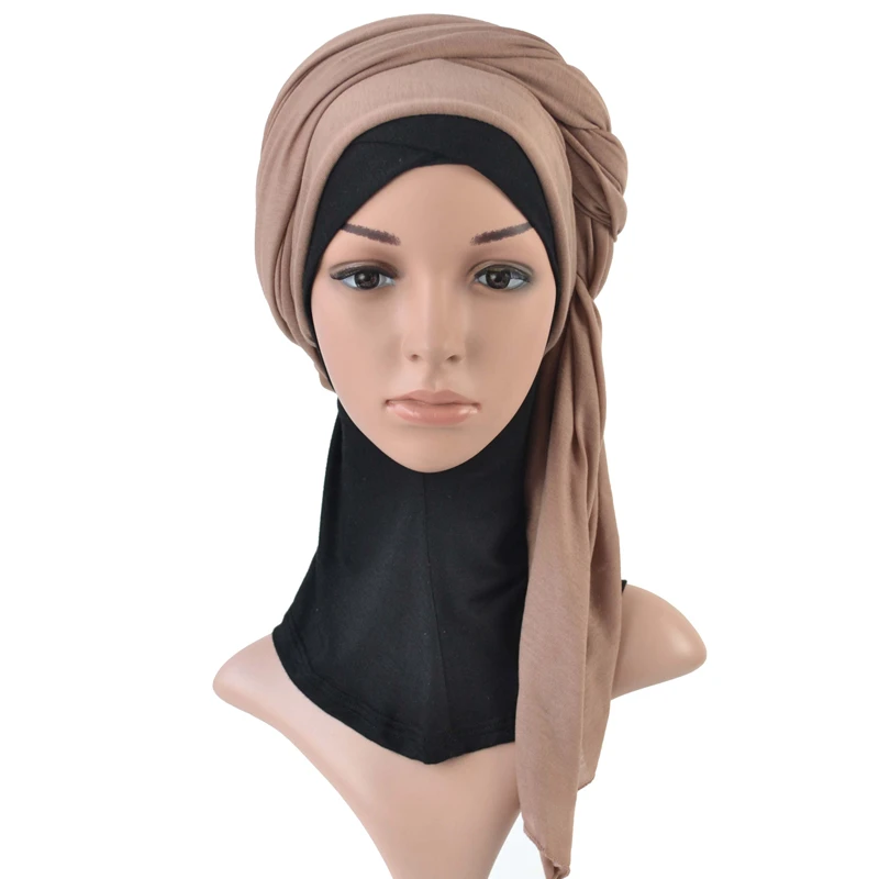 80*180cm One Piece Women Viscose Muslim Islamic Solid Plain Jersey Hijabs Maxi Scarves Soft Shawls