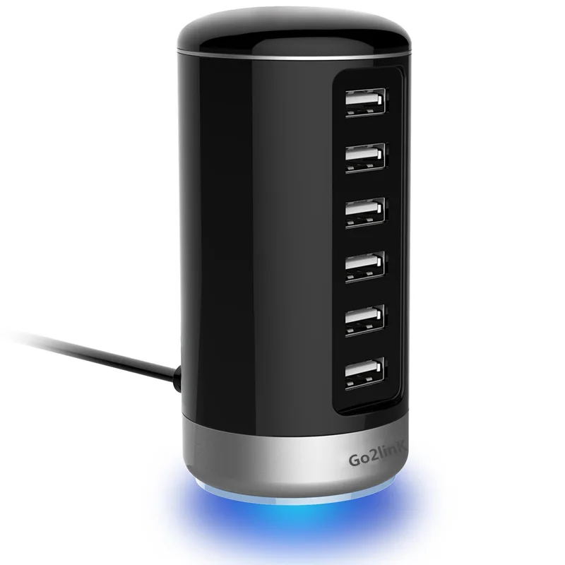 Smart USB Charging HUB 6-Port Home Travel Wall Charger 30W 6A Multi-Port Desktop USB Charging Station for iPhone Samsung Xiaomi