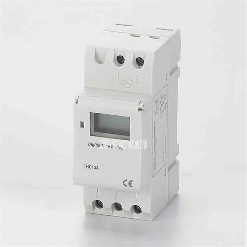 Thc15a-interruptor de controle de microcomputador, temporizador programável, relé de tempo para mudança de tempo, 220v/50-60hz, mais vendido, 20 peças